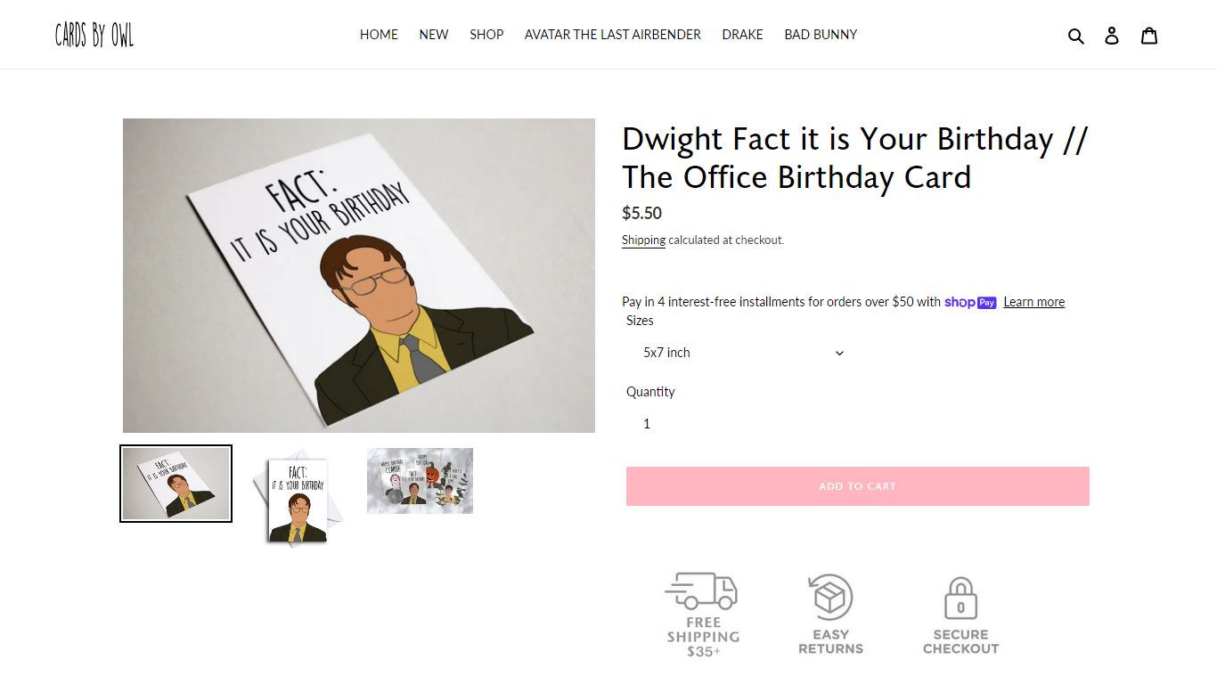 Dwight Fact it is Your Birthday // The Office Birthday Card